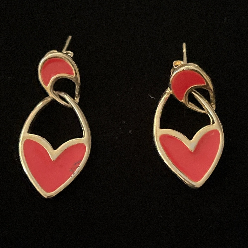 Red & Gold Pierce Earrings